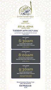 Eid Prayer times